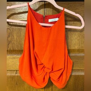Stylish orange crop top tank top